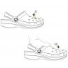 Значок силиконовый Naruto Наруто на обувь сандали Crocs #4