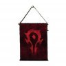 Знамя флаг Орды World of Warcraft Horde Flag banner (40х55 см)