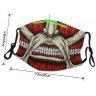 Маска захисна для обличчя Attack on Titan Атака титанів Титан + 2 вугільних фільтри