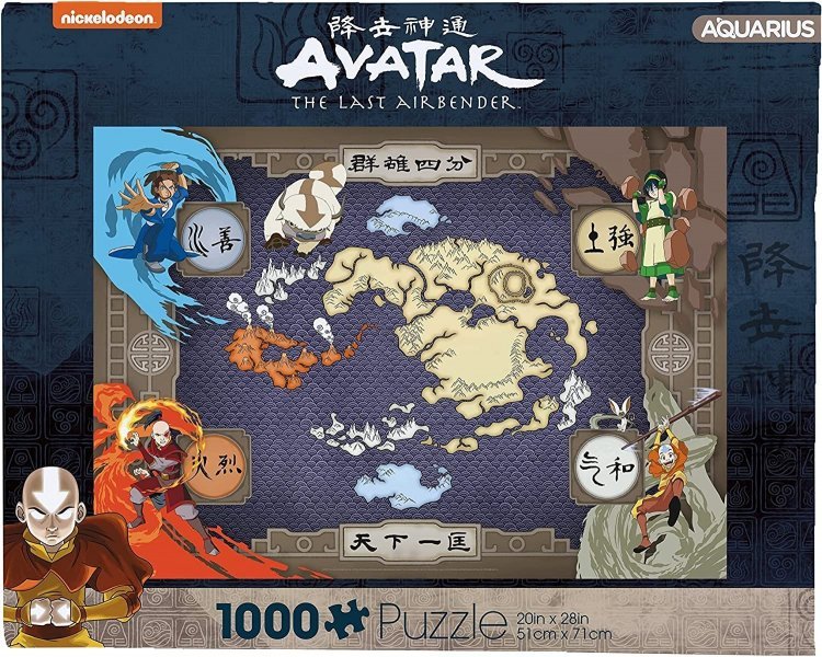 Пазл Аватар Карта Aquarius Avatar The Last Airbender Map Puzzle (1000-Piece)