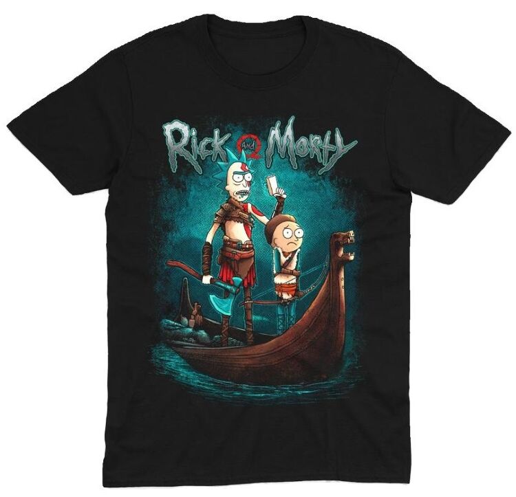 Футболка Morze Rick and Morty as God of War T-Shirt Рік і морті як Бог війни (розмір L)