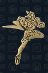 Значок 2015 Blizzcon Exclusive Gold Tracer Overwatch Blizzard Pin