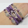 Браслет Harry potter purple leather