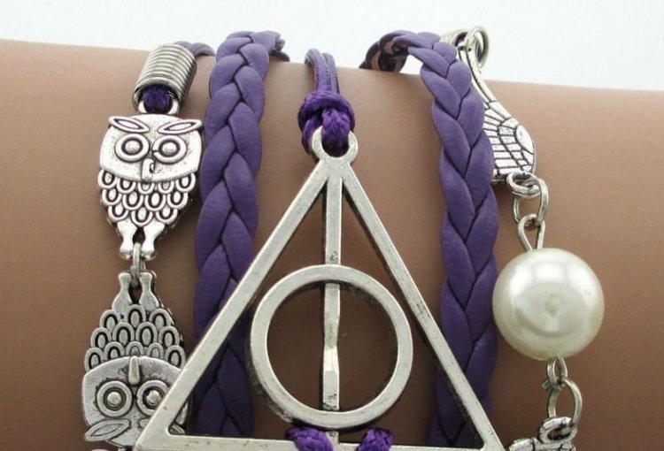 Браслет Harry potter purple leather