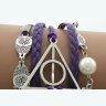 Браслет Harry potter purple leather