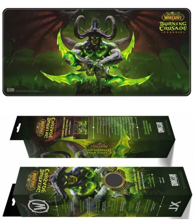 Килимок ігрова поверхня Blizzard World Of Warcraft Gaming Desk Mat - Burning Crusade Illidan XL Іллідан (90*42 cm)