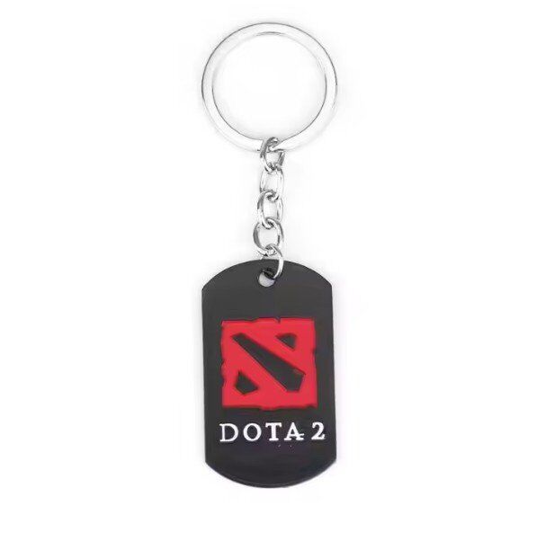 Брелок DOTA 2 Logo Дота 2 (колір чорний і червоний) 5 см