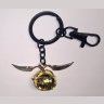 Брелок 3D Harry Potter Golden Snitch (Black chain)