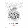 Постер Ведьмак The Witcher Geralt Sketch Maxi Poster плакат 91*61 см