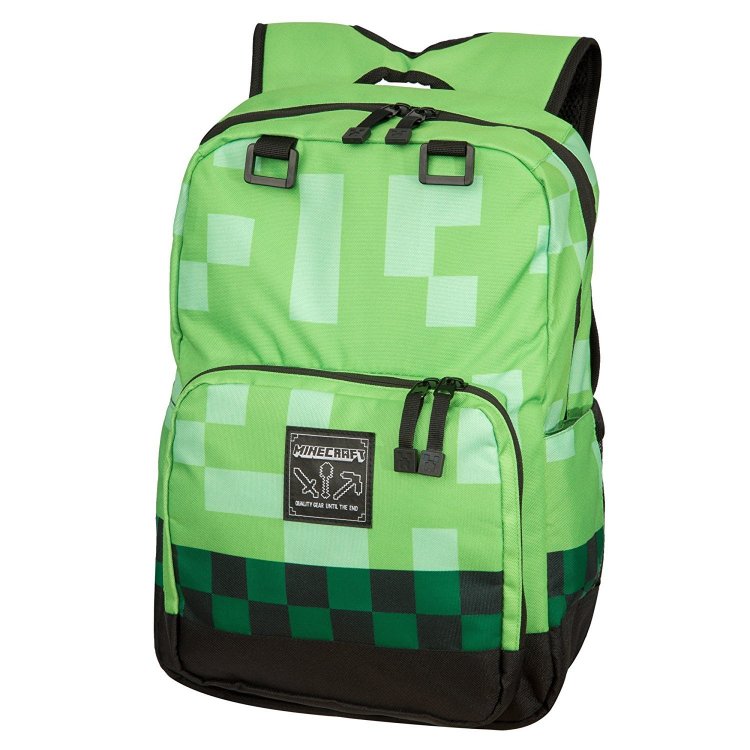 Рюкзак майнкрафт - Minecraft Creeper Kids Backpack (Green, 18 ") School