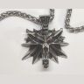 Кулон Геральта медальон 3D Ведьмак (The Witcher) с нержавеющей стали сплошной + мешочек