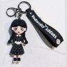 Брелок подвеска на рюкзак Wednesday Addams 3D Keychain Уэнсдэй Аддамс Backpack