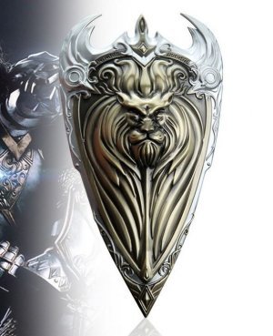 World of Warcraft Alliance Logo Golden Shield Metal