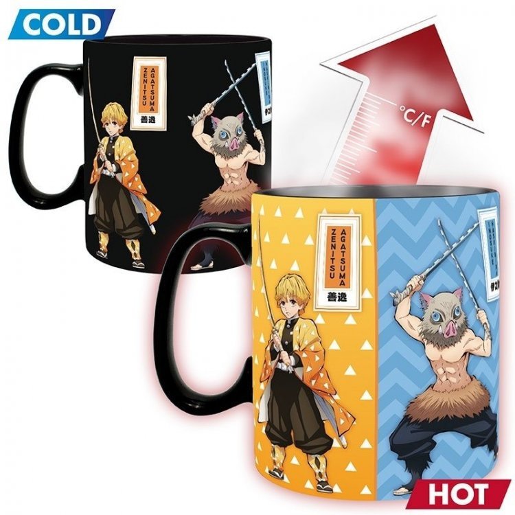 Чашка хамелеон Demon Slayer Mug Tanjiro Nezuko Zenitsu Inosuke Anime кружка 460 мл