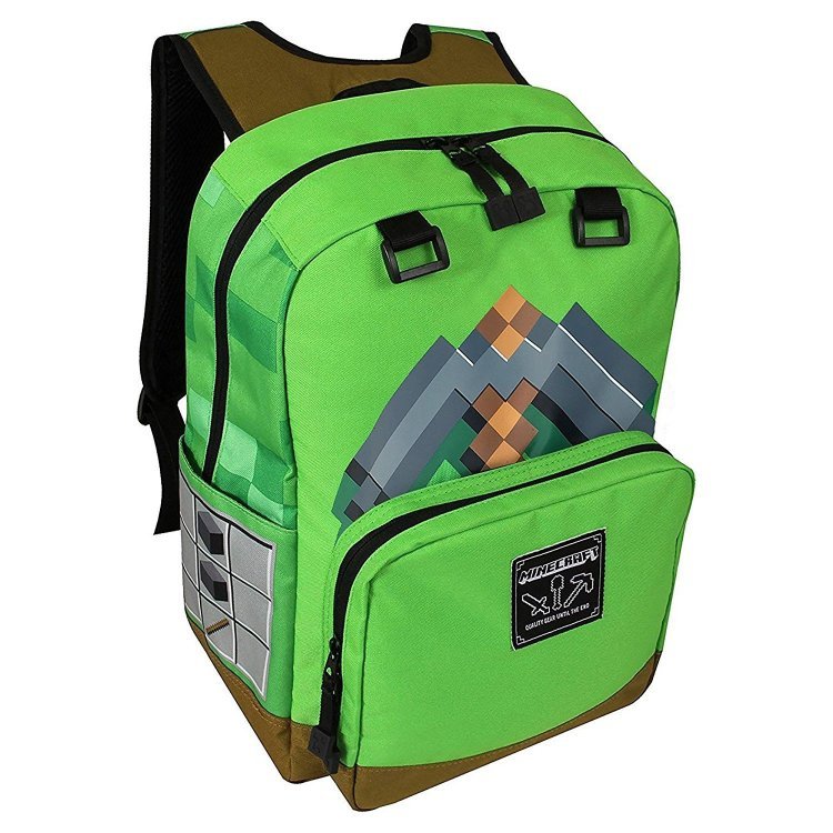 Рюкзак майнкрафт - Minecraft Pickaxe Adventure Kids Backpack (Green, 17 ") School