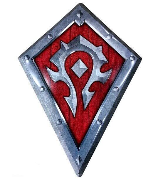 Табличка металева Blizzard World of Warcraft Horde Shield Варкрафт Орда 35x25 см